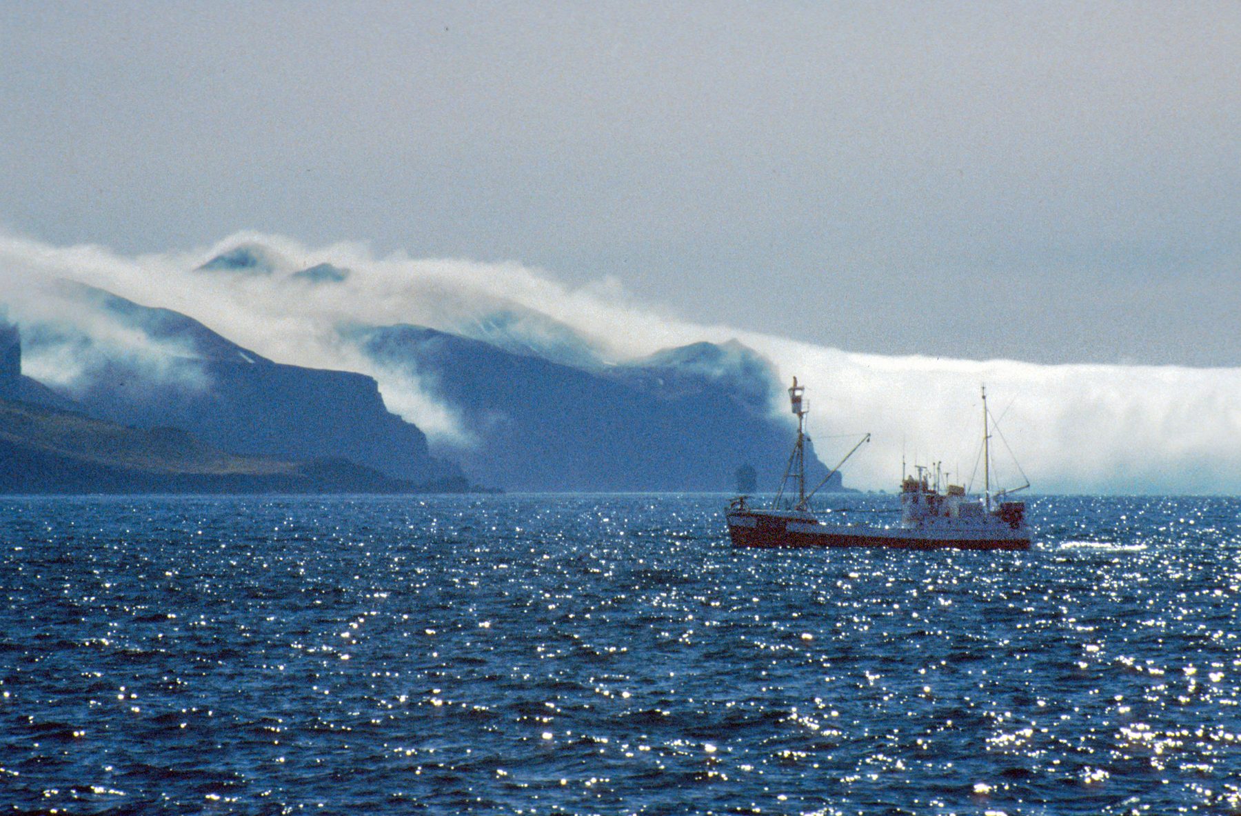 Whaling ship at Jan Mayen