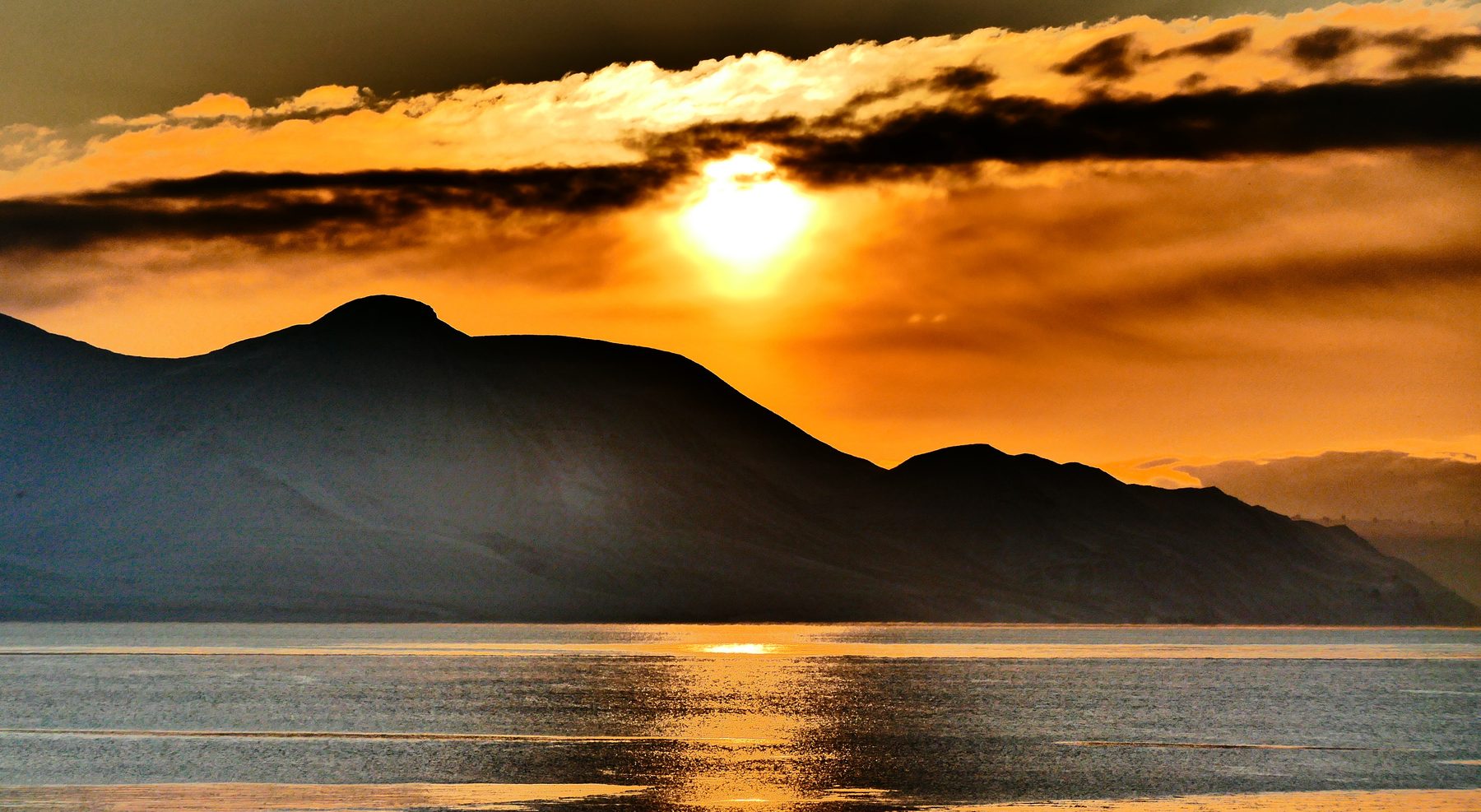 Sun over landscape