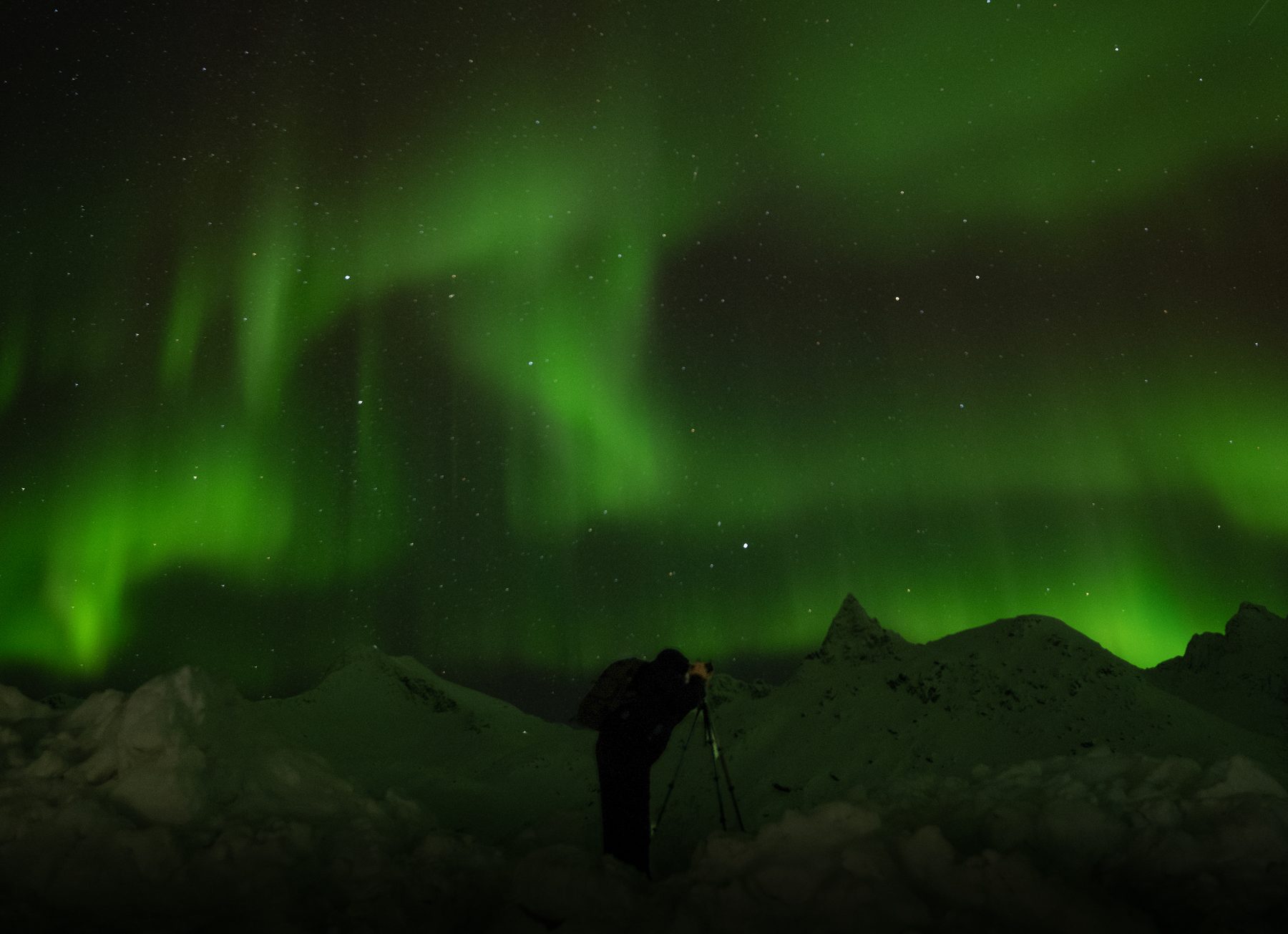 Aurora photographing