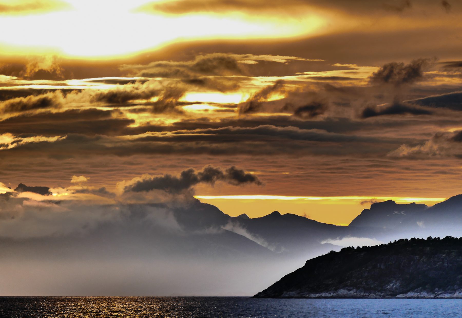 Artsy sky and landscape