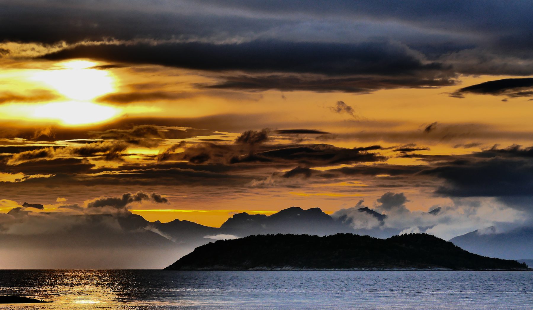 Artsy sky and landscape