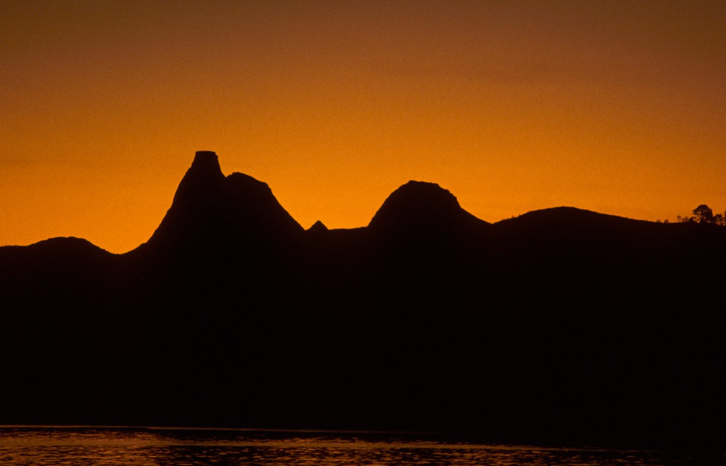 National mountain Stetind silhouette