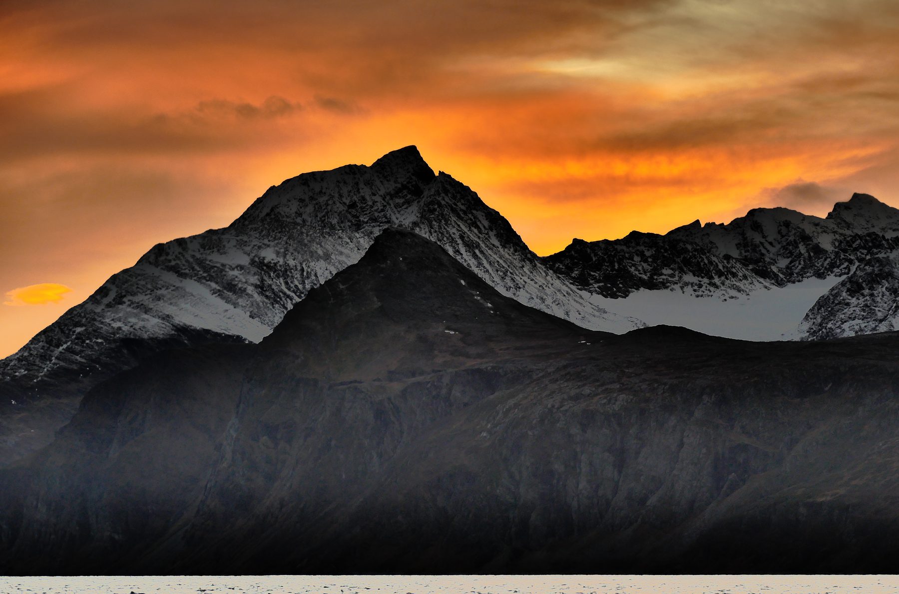 Mountain evening landscape