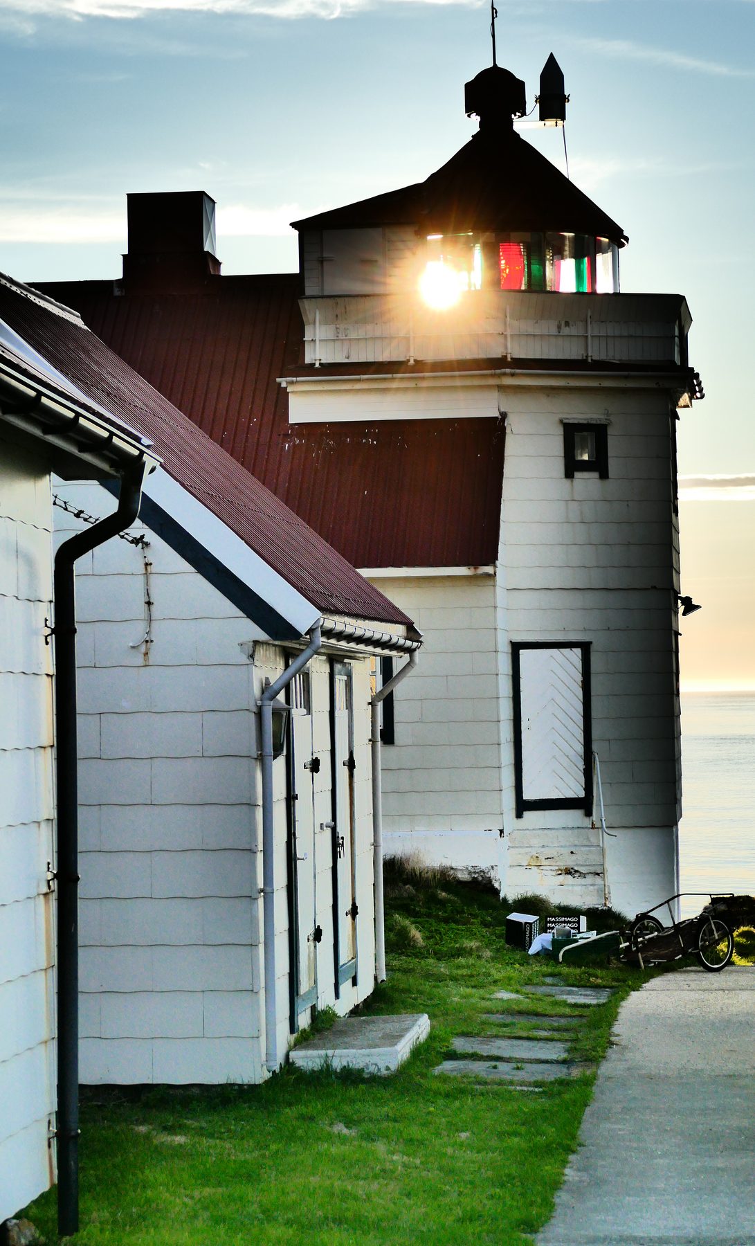Sun through lighthouse