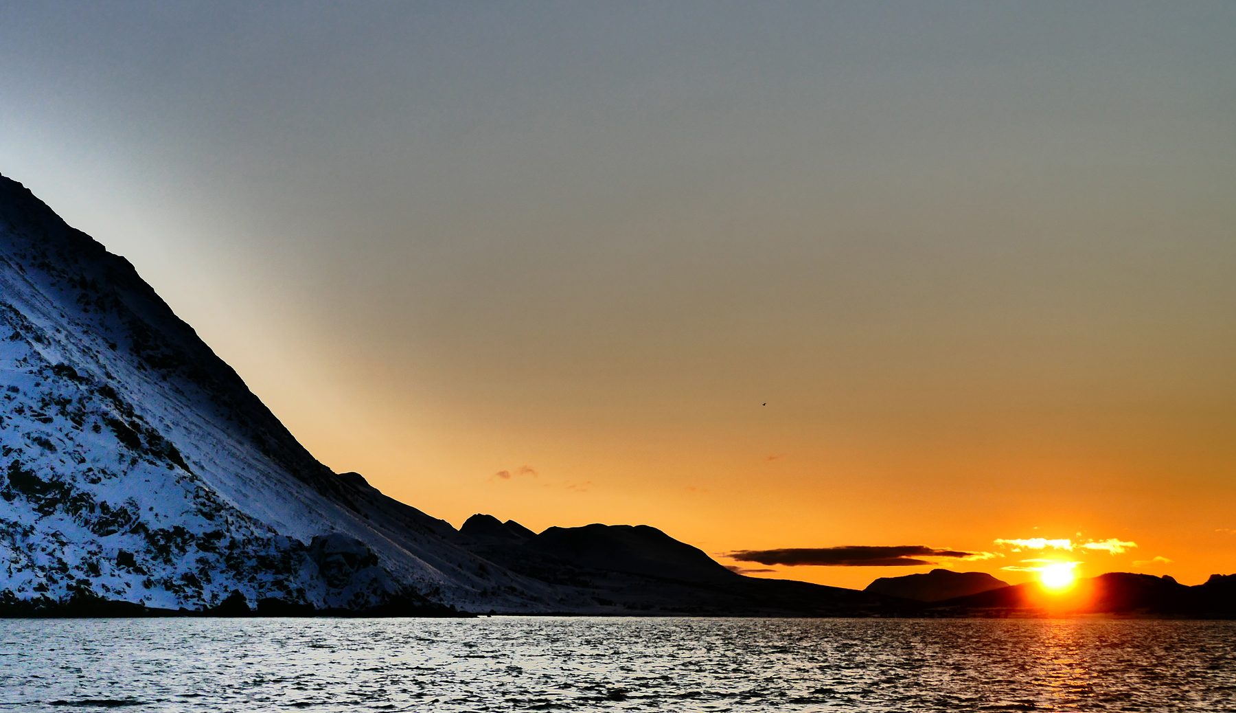 Evening midnight sun